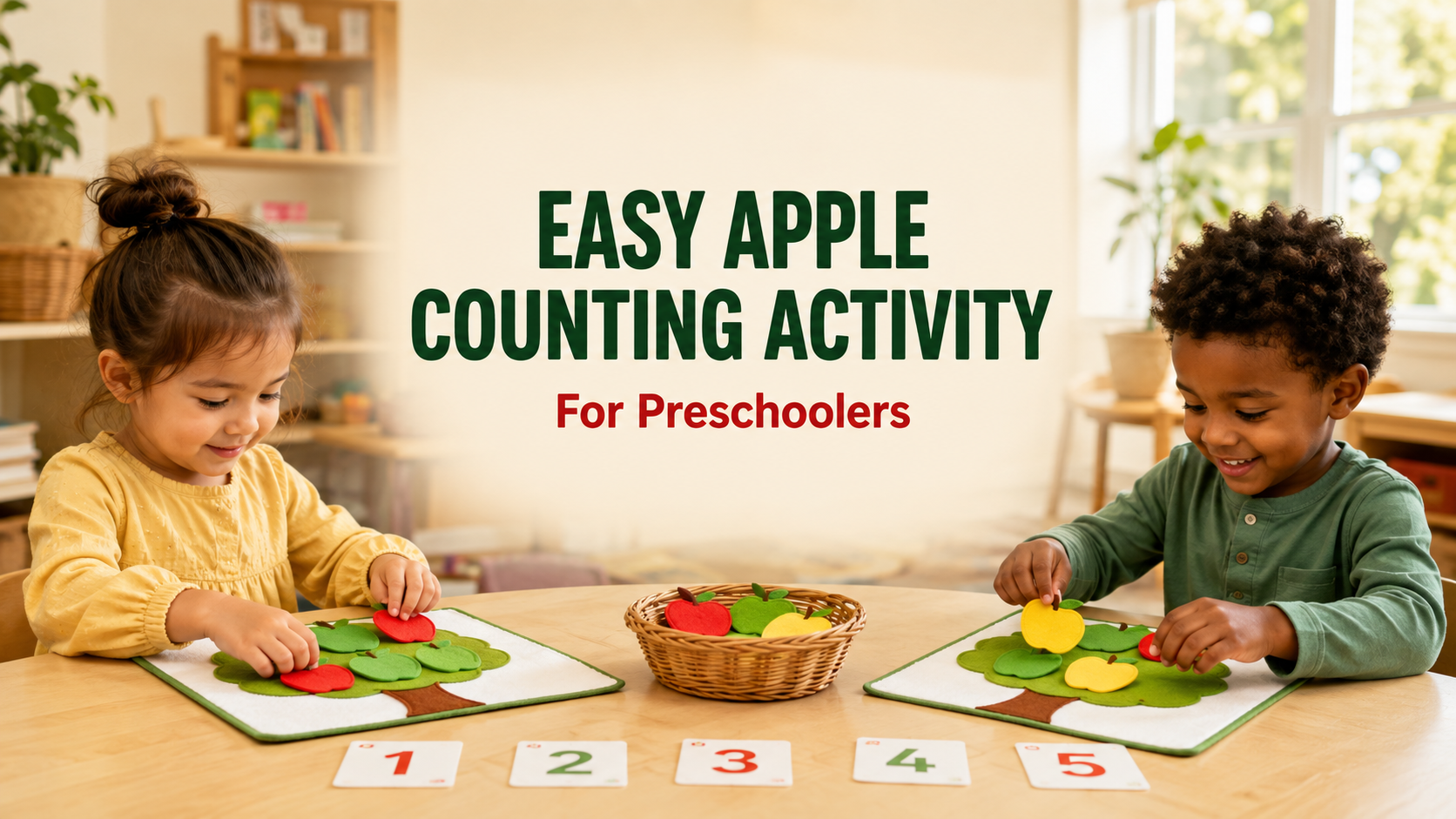 Easy Apple Counting Activity for Preschoolers
